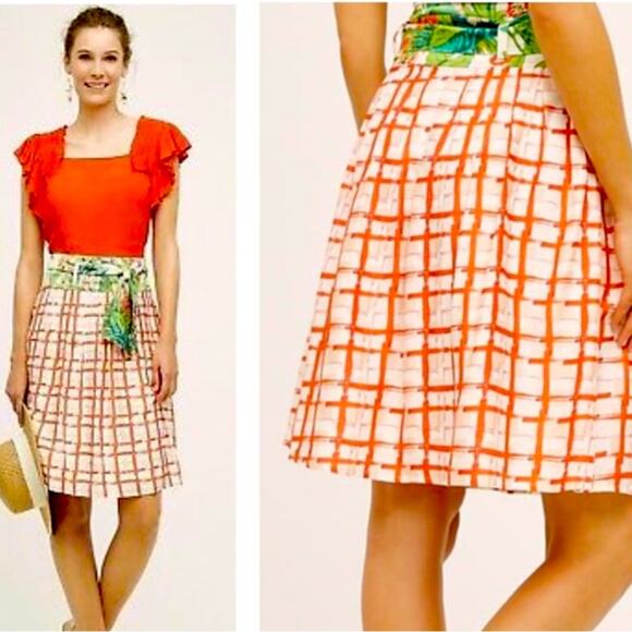 Anthropologie Mauve Country Basket Weave Skirt Size 2